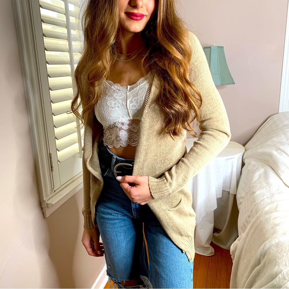 2 LEFT XS & S Cozy Fall Creamy Mocha GO TO Cardigan